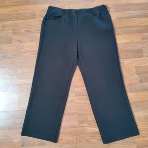 Soft Surroundings Wide Leg Trousers Pants L Black New